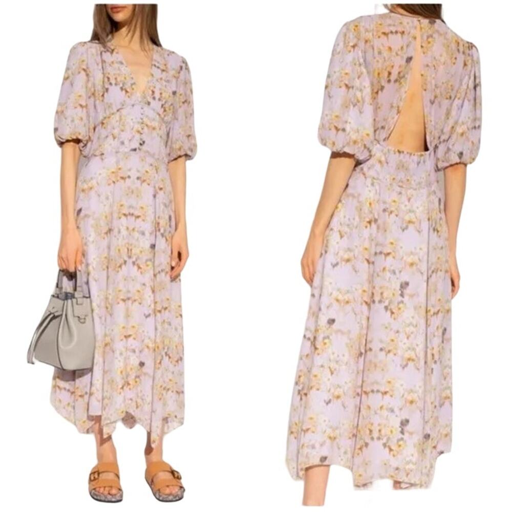Allsaints Aspen Momo Midi Dress Floral Cottagecore Festival Fall Preppy Party 2